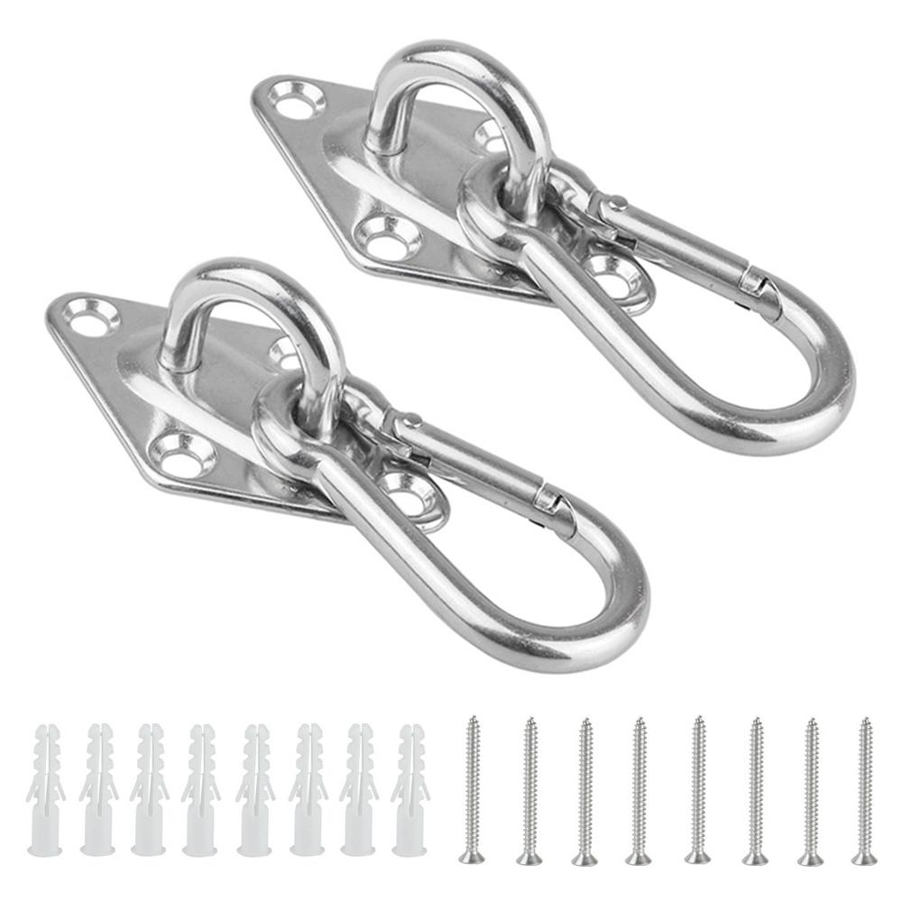 2 PCS 5mm 304 Stainless Steel Sand Bag Ceiling Hook Heavy Duty Swing Hangers