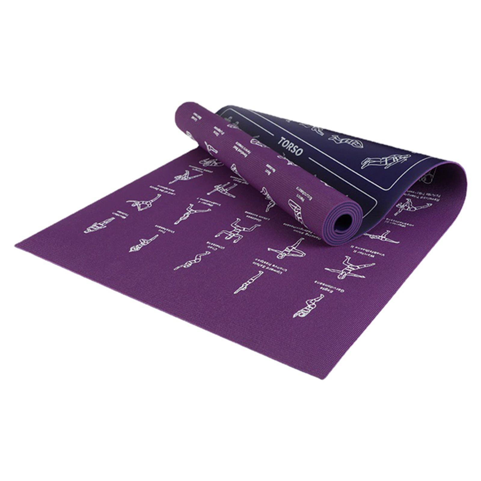 PVC Double-Sided Printed Fitness Training Non-slip Yoga Mat, Model:4mm(Purple + Blue)