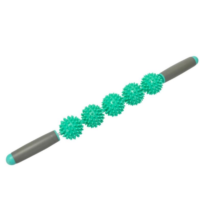 5 Ball Muscle Massage Relax Hedgehog Ball Yoga Stick Roller Stick(Blue)