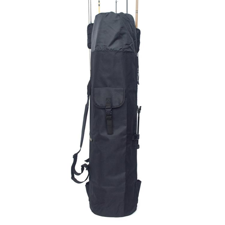 Multifunctional Fishing Rod Bag Fishing Tackle Bag Fishing Supplies, Size: 123x34cm(Black)