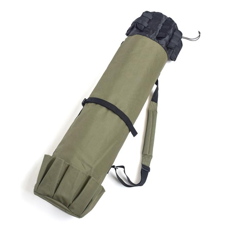 Multifunctional Fishing Rod Bag Fishing Tackle Bag Fishing Supplies, Size: 123x34cm(Army Green)