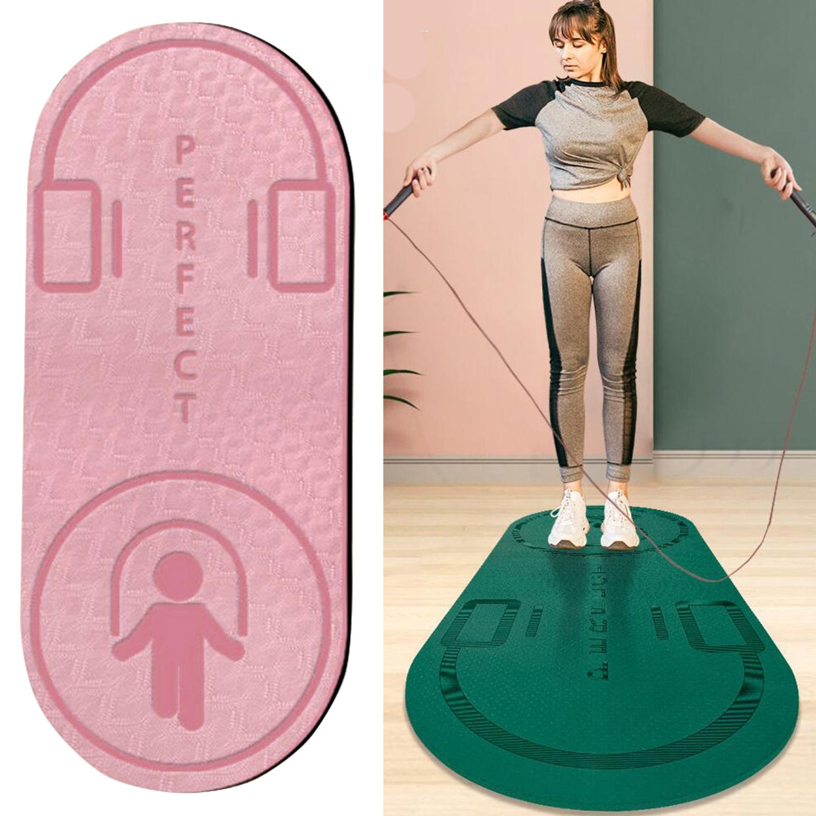 Indoor Skipping Mat Sound Insulation Shock Absorption Thickened Skipping Blanket Non-Slip Yoga Mat, Size: 140 x 60cm(Green)