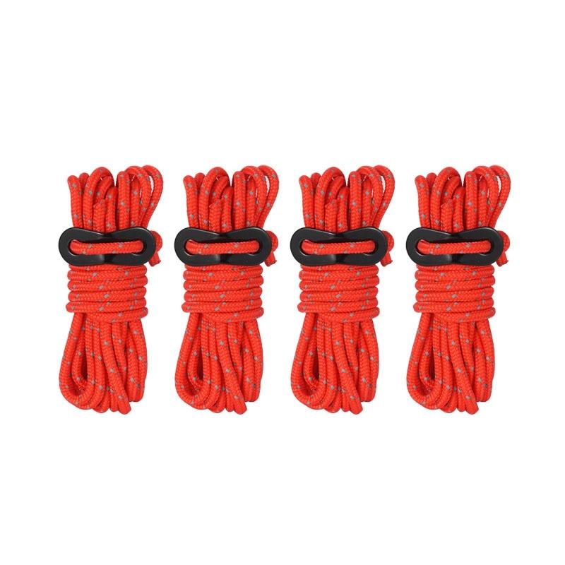 4 PCS / Set CLS Outdoor Camp Reflective Wind-Proof Camping Support Rod(Yellow)