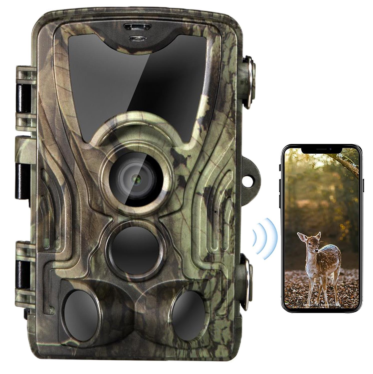 WiFi801Pro 4K Outdoor Tracking Hunting Camera APP Remote Phone Control To View Photos / Video At Any Time